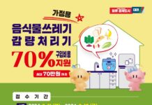 가정용 음식물쓰레기 감량처리기 설치 지원사업 추진